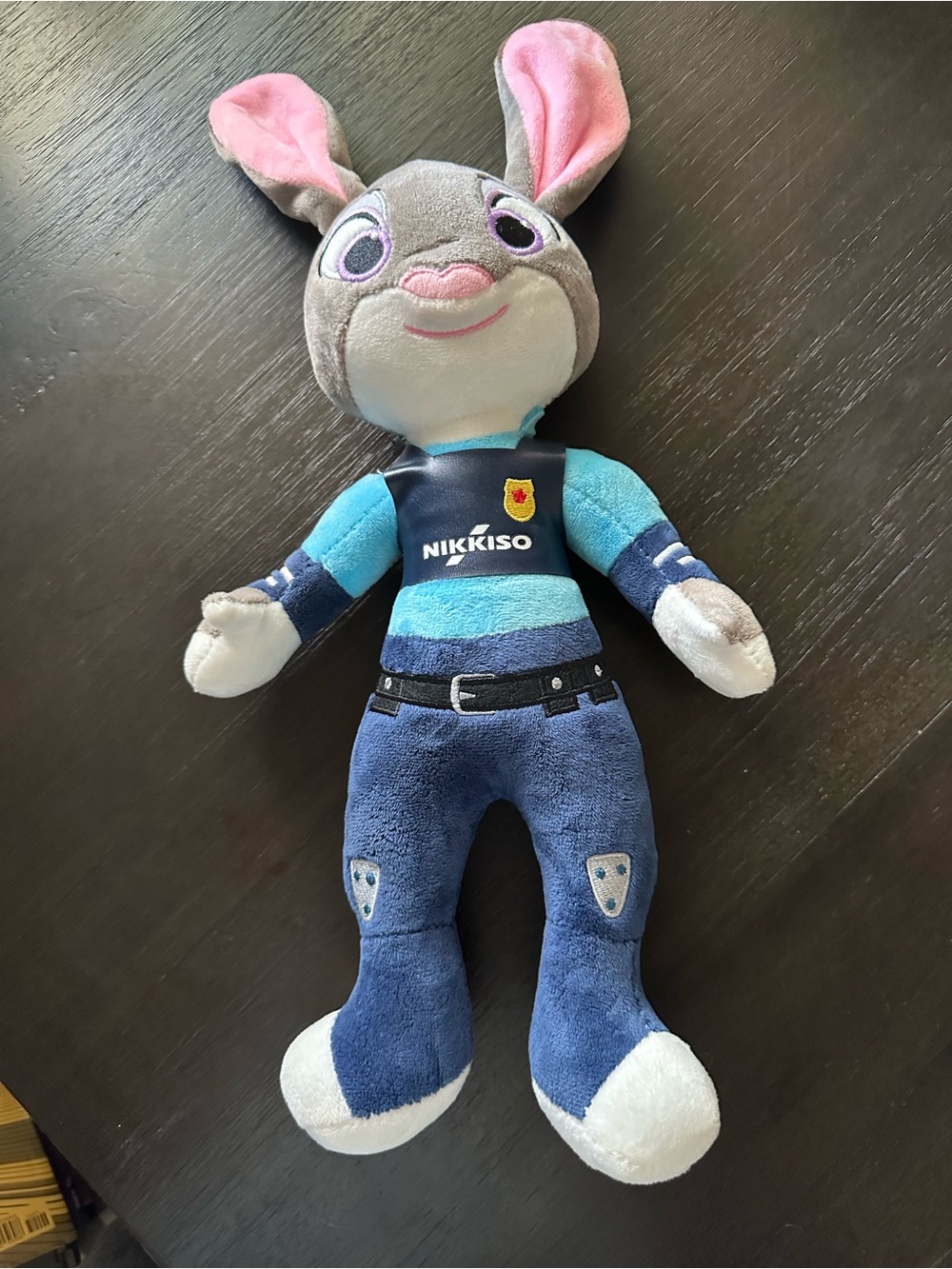 Disney Blue & Gray Bunny Plush with Pink Ear Accents